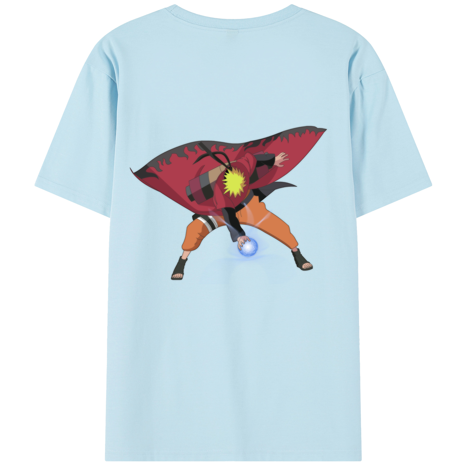 （画像用） NARUTO -ナルト- うずまき ナルト Uzumaki Naruto 綿100％半袖Tシャツ（背面プリント）